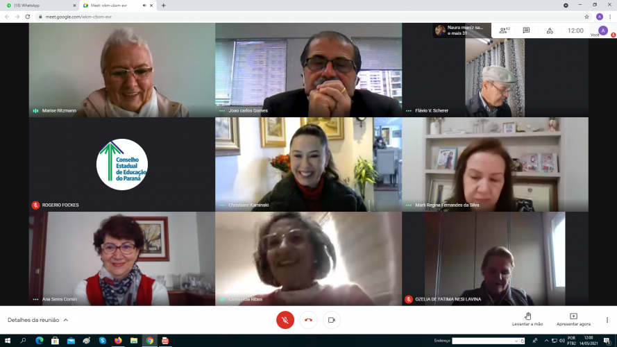 Trabalhos realizados pelas Câmaras do CEE/PR no período de 10 a 14 de maio de 2021