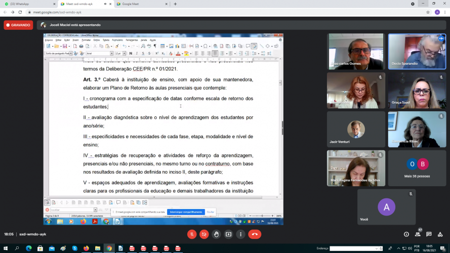 CEE/PR Aprova Deliberação para Retorno às aulas Presenciais