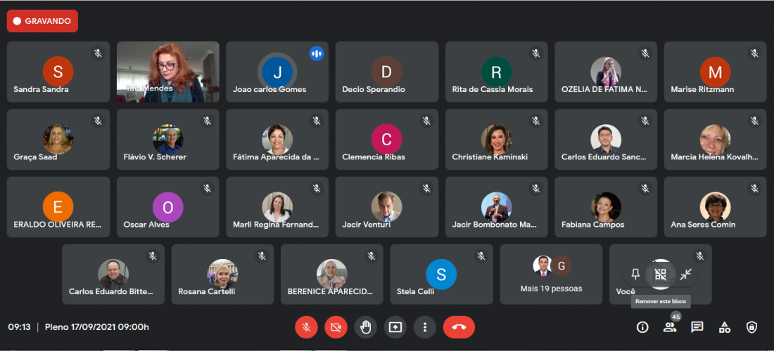 Trabalhos realizados pelas Câmaras do CEE/PR no período de 13 a 17 de setembro de 2021