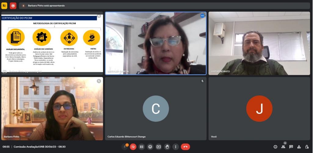 A Comissão Mista de Avaliação recebeu a visita de Professores da UNB e da Consultora do MEC